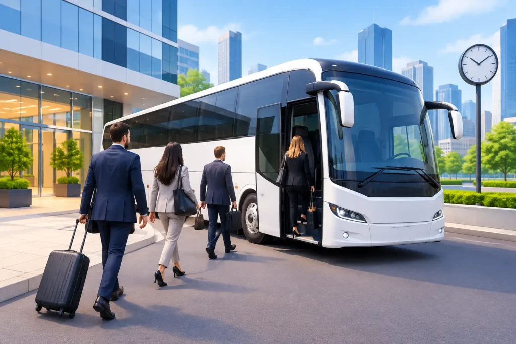 Charter Bus for Corporate Events That Runs on Time